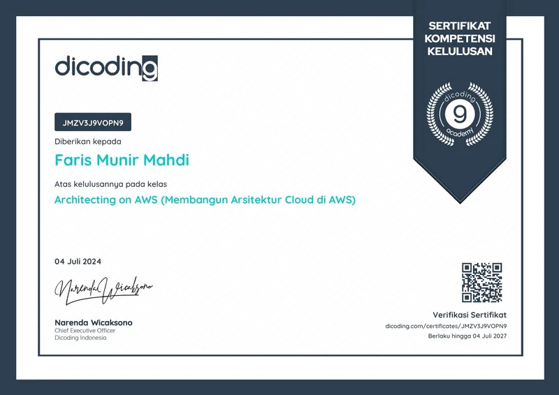 Architecting on AWS (Membangun Arsitektur Cloud di AWS)