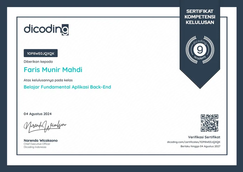 Belajar Fundamental Aplikasi Back-End